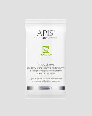 Maska algowa dla cery trądzikowej z bambusem i zieloną herbatą Acne-Stop Apis