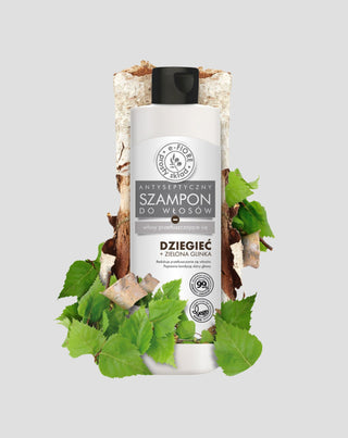 Szampon dziegciowy z zieloną glinką do włosów tłustych E-Fiore