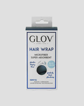 Niebieski turban do włosów skracający czas suszenia do każdego typu włosów Hair Wrap Glov