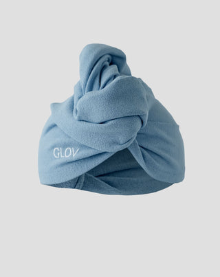 Niebieski turban do włosów skracający czas suszenia do każdego typu włosów Hair Wrap Glov