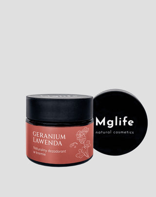 Naturalny dezodorant w kremie geranium i lawenda Mglife