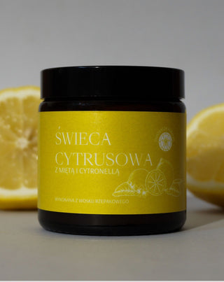 Świeca o zapachu cytryny, mięty i cytronelli Cytrusowa Mglife