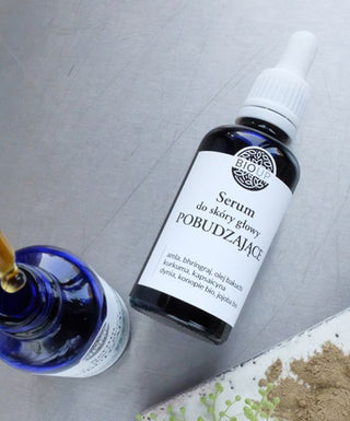 Serum do skóry głowy pobudzające na porost włosów z mieszanką ziół indyjskich BIOUP