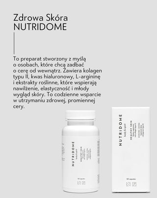 Kolagen tabletki z kolagenem typu II Zdrowa skóra Nutridome 60 kapsułek_