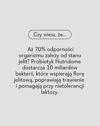 Probiotyk z 10 mld bakterii kwasu mlekowego i błonnikiem PRO 10 BIOTIC Nutridome 60 kapsułek