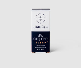 Olej CBD 5% na sen z melatoniną Sleep Manaya