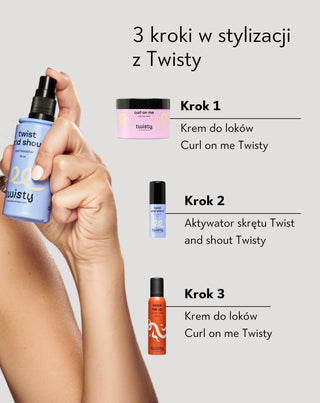 Aktywator skrętu do włosów kręconych, falowanych i puszących się curl booster Twisty