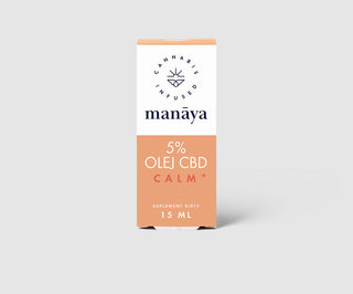 Olejek CBD 5% na stres uspokajający i łagodzący napięcie Calm Manaya