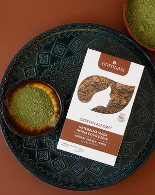 Naturalna farba do włosów bio henna orzech laskowy Orientana - 2