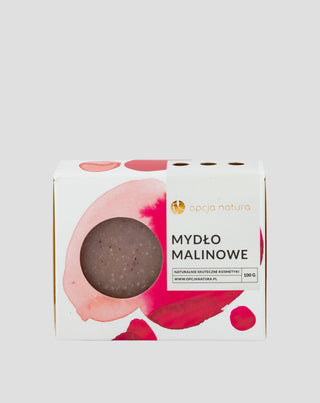 100% naturalne mydło sodowe w kostce malinowe tradycyjne z olejami roślinnymi Opcja Natura - 1