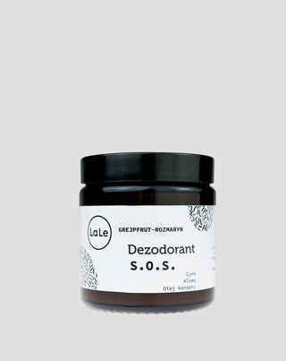 Dezodorant w kremie SOS z aloesem i cynkiem - Grapefruit i rozmaryn regulujący wydzielanie sebum La-Le - 1