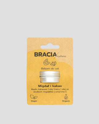 Nawilżający balsam do ust migdał i kakao z witaminą E i olejem lnianym Bracia Mydlarze_3 - 3