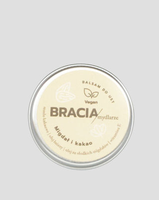 Nawilżający balsam do ust migdał i kakao z witaminą E i olejem lnianym Bracia Mydlarze - 1