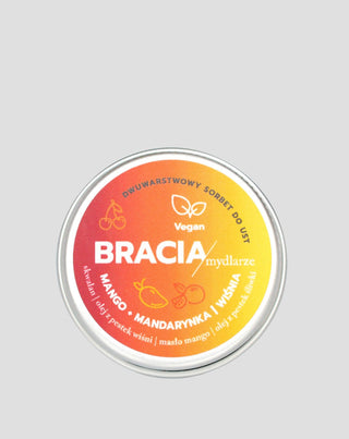 Owocowy sorbet na suche i spierzchnięte usta wiśnia mango i mandarynka Bracia Mydlarze - 1