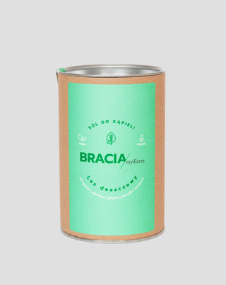 Sól do kąpieli ze spiruliną o relaksującym zapachu Lasu deszczowego Bracia Mydlarze