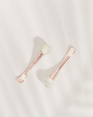 Masażer pod oczy 3D z kryształem górskim i aplikator kremu Crystallove - 2