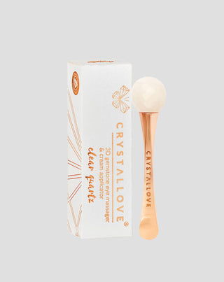 Masażer pod oczy 3D z kryształem górskim i aplikator kremu Crystallove - 1