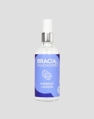 Hydrolat z kokosa o działaniu nawilżającym i łagodzącym Bracia Mydlarze