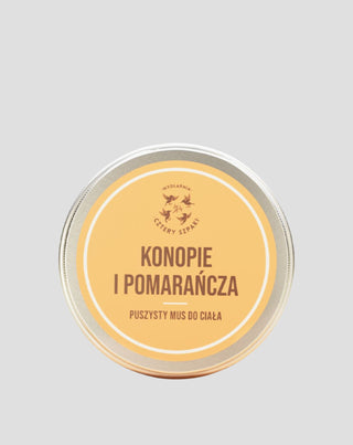 Mus do ciała konopie i pomarańcza z olejkiem eterycznym z imbiru Mydlarnia Cztery Szpaki - 1