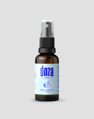 Doza relaksu Spray z melatoniną i melisą dla łatwiejszego zasypiania Doza