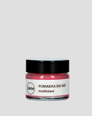 Pomadka nawilżająca do ust malinowa na bazie masła shea La-Le - 1