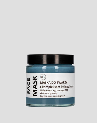 Maska liftingująca do twarzy z biofermentem z alg, koenzymem Q10 i ekstraktem z granatu La-Le - 1