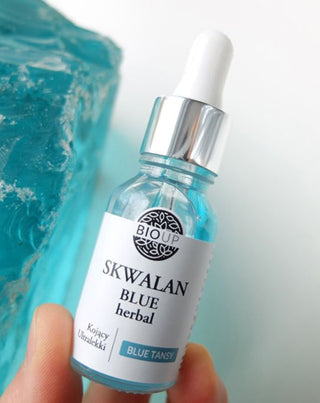 Serum z skwalanem z trzciny cukrowej do cery trądzikowej Skwalan Blue Tansy BIOUP_2 - 2