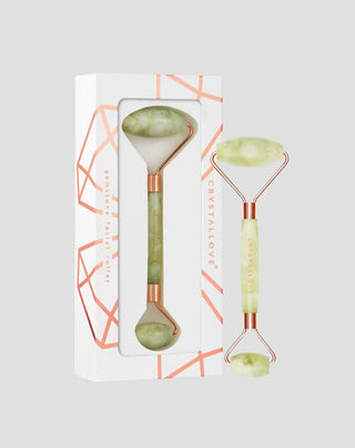 Masażer do twarzy z jadeitu - naturalnego kamienia młodości Jade roller Crystallove - 1