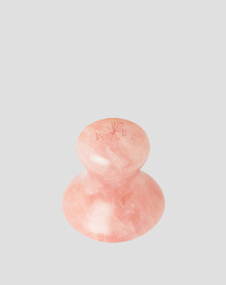Grzybek do masażu twarzy z naturalnego kwarcu różowego Crystallove_3