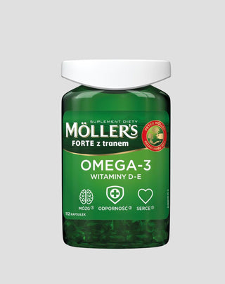 Suplement diety z kwasami Omega-3 i witaminami D - E Forte Moller's 112 kapsułek - 1