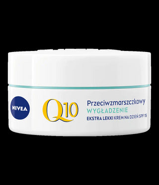 Przeciwzmarszczkowy ekstra lekki krem do skóry mieszanej na dzień SPF15 Nivea Q10