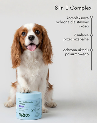 8 in 1 Complex karma uzupełniająca multiwitamina dla zdrowia i energii pupila Oggo 180 g - 2