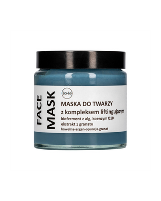 Maska liftingująca do twarzy z biofermentem z alg, koenzymem Q10 i ekstraktem z granatu La-Le