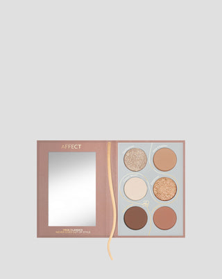 Mini paleta cieni do oczu w ciepłej tonacji beżów, brązów i złocistych błysków Classic Novel Affect - 4