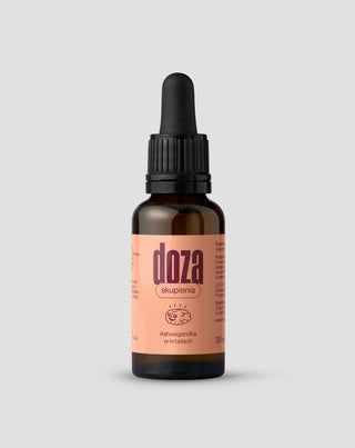Doza skupienia Ashwagandha w kroplach dla redukcji stresu Doza