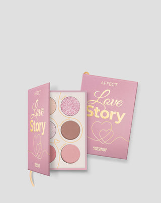 Mini paleta cieni do oczu z odcieniami różu, brązu i opalizujących błysków Love Story Affect - 5