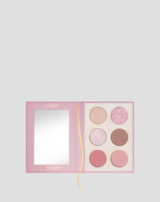 Mini paleta cieni do oczu z odcieniami różu, brązu i opalizujących błysków Love Story Affect - 4