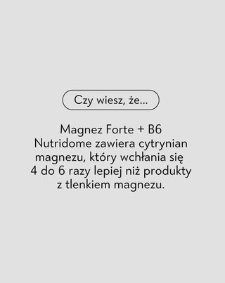 Magnez + B6 Forte cytrynian magnezu na skurcze nóg, łydek, zmęczenie i stres Nutridome 60 kapsułek - 5