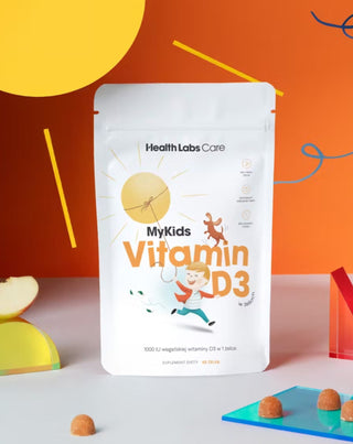 Wegańska witamina D dla dzieci MyKids Vitamin D3 w żelkach Health Labs Care 60 sztuk