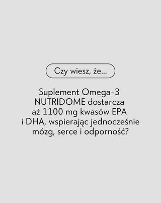 Omega-3 Nutridome na odporność i prawidłowe funkcjonowanie mózgu, serca i widzenia 660 mg EPA 440 mg DHA/dzień 60 szt.
