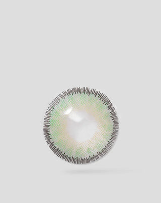 Zielone soczewki kontaktowe kolorowe zerówki ze srebrnymi prążkami green moons no. 3 Ovio - 3