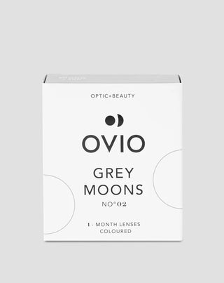Szare platynowe soczewki kontaktowe kolorowe zerówki miesięczne grey moons no.2 Ovio - 1