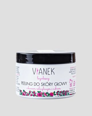 Łagodzący peeling do skóry głowy z kwasem salicylowym i cukrem na łupież Vianek - 1