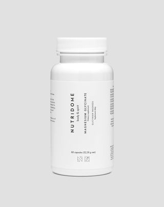 Glicynian magnezu na skurcze, zmęczenie i stres, łagodny dla żołądka Nutridome - 1