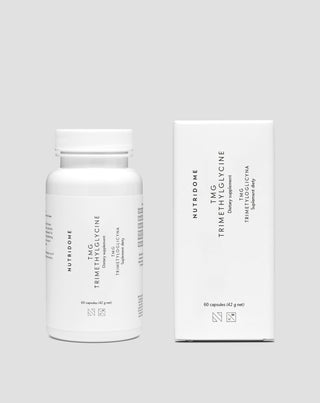 Trimetyloglicyna Betaina TMG na metabolizm homocysteiny i wsparcie układu sercowo-naczyniowego Nutridome 60 szt. - 2