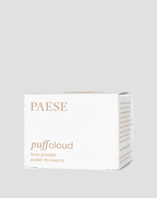 Sypki puder do twarzy Puff Cloud z efektem wygładzenia blur w neutralnym kolorze Paese