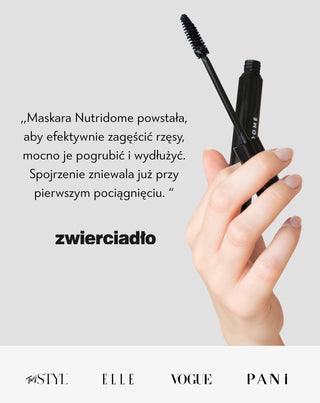 Tusz do rzęs pogrubiający, wydłużający i zagęszczający z olejem rycynowym Nutridome - 5