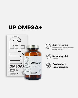 Suplement Up Omega+ UP Nienasycone kwasy tłuszczowe Omega-3 Health Pharma 120 kapsułek - 3