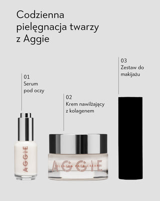 Zestaw krem do twarzy z kolagenem i serum pod oczy redukujące oznaki starzenia Aggie - 5