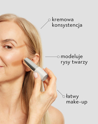 Bronzer w sztyfcie do konturowania twarzy do cery dojrzałej 50+ Aggie